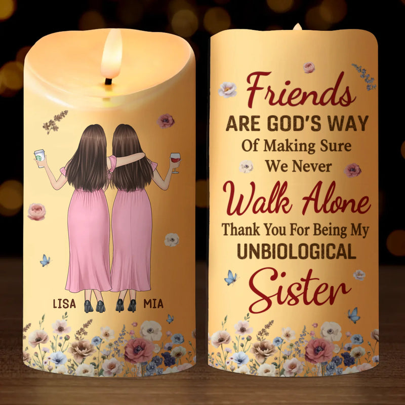 Custom LED Candle - Personalized Best Friend Birthday Gifts For Women, Besties, Sisters, BFF - Moments Glow Brighter