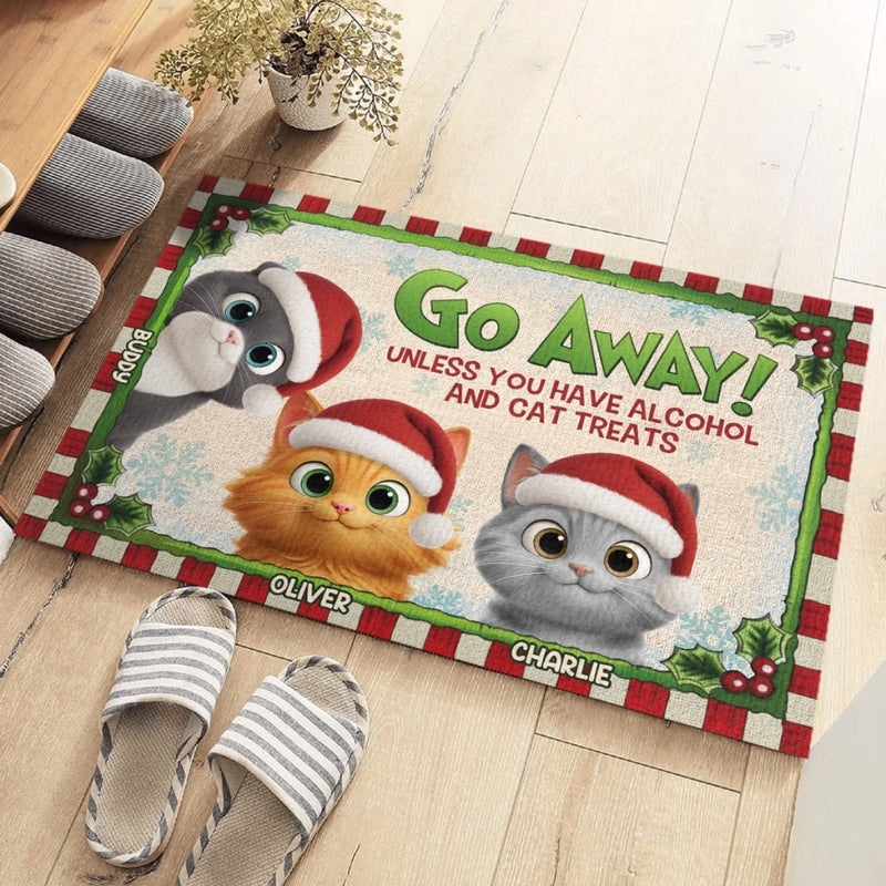Custom Home Decor Decorative Mat - Personalized  Christmas Birthday Gifts For Cat Lovers, Cat Mom And Dad - Home Of The Hairball Factory