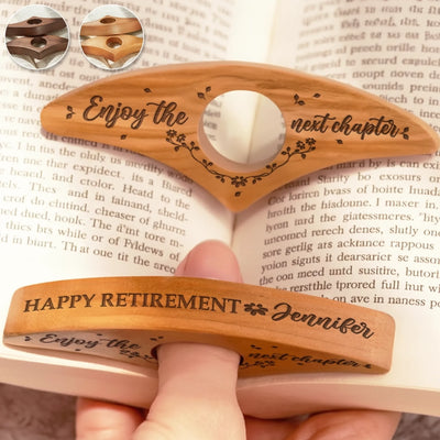 Custom Book Page Holder - Personalized Christmas Bookish Retirement Gifts For Book Lovers, Bookworms, Readers - Time To Read, Rest And Rediscover Life