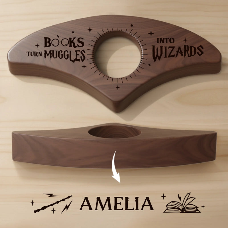 Custom Book Page Holder - Personalized Christmas Bookish Gifts For Book Lovers, Bookworms, Readers - My Patronus Is A Bookworm