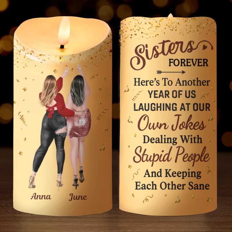 Custom LED Candle - Personalized Best Friend Birthday Gifts For Women, Besties, Sisters, BFF - Every Glow Tells Our Story