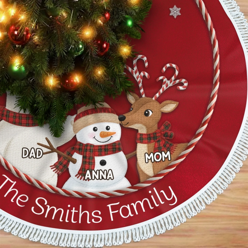 Custom Tree Skirt - Personalized Christmas Birthday Gifts For Mom, Dad, Brother, Sister, Kids - Family Makes The Season Bright