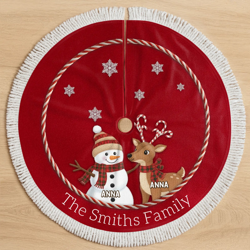 Custom Tree Skirt - Personalized Christmas Birthday Gifts For Mom, Dad, Brother, Sister, Kids - Family Makes The Season Bright