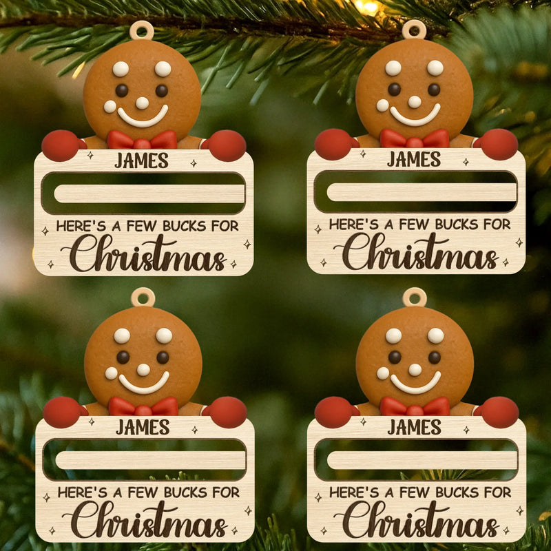 Custom Wooden Money Holder Ornament - Personalized Christmas Birthday Gifts For Kids - Little Stars Of Christmas Joy