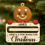 Custom Name Reindeer Christmas Money Gift - Personalized Ornament