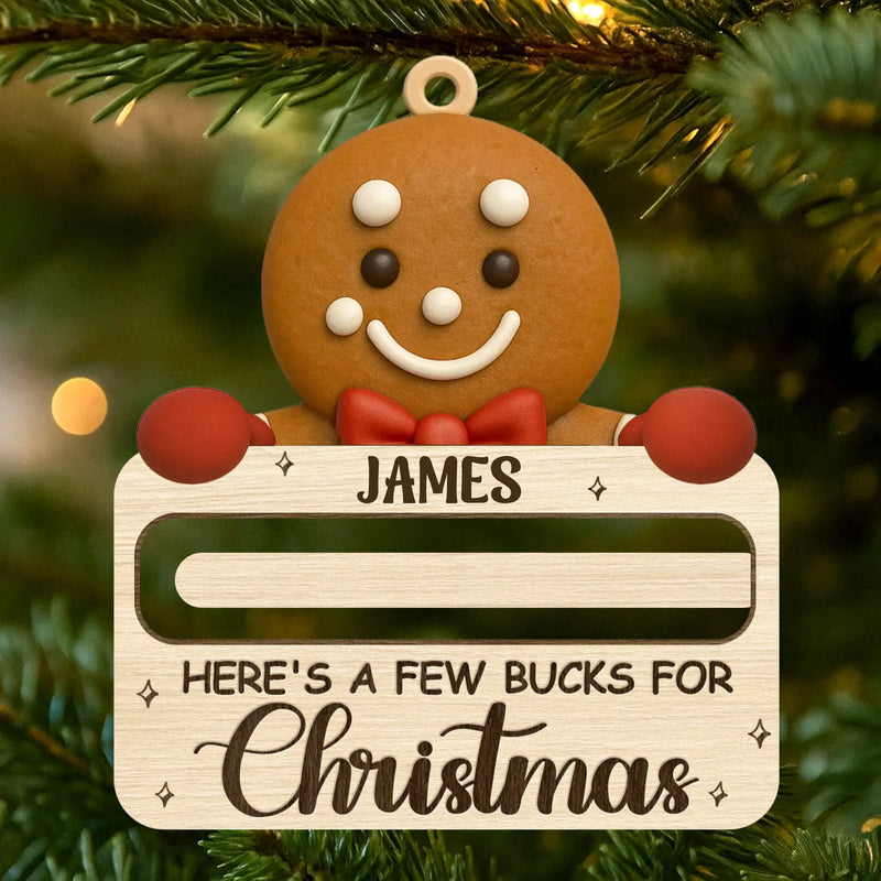 Custom Wooden Money Holder Ornament - Personalized Christmas Birthday Gifts For Kids - Little Stars Of Christmas Joy