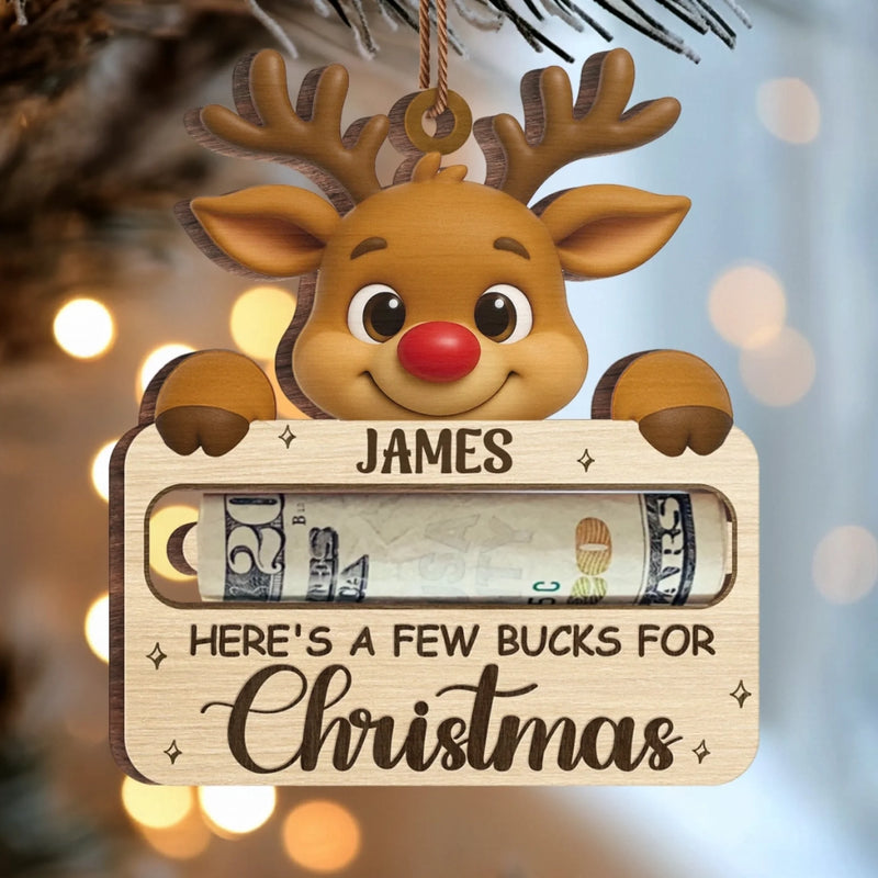 Custom Wooden Money Holder Ornament - Personalized Christmas Birthday Gifts For Kids - Little Stars Of Christmas Joy