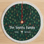 Custom Tree Skirt - Personalized Christmas Birthday Gifts For Mom, Dad, Brother, Sister, Kids - Joy Begins Beneath This Tree