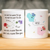 Custom Long Distance Mug - Personalized Best Friend Birthday Gifts For Women, Besties, Sisters, BFF - Hearts Stay Linked