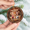 Custom Ceramic Ornament - Personalized Best Friend Christmas Birthday Gifts For Women, Besties, Sisters, BFF - Forever My Happy Place
