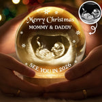 Custom Photo Crystal Globe Lamp - Personalized Christmas Baby Shower, Gifts For New Moms, New Dads, New Parents - You Are Our Light