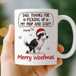 Custom Name Funny Dog Dad Christmas Gifts - Personalized Mugs