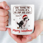Custom Name Funny Dog Dad Christmas Gifts - Personalized Mugs