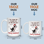Custom Name Funny Dog Dad Christmas Gifts - Personalized Mugs