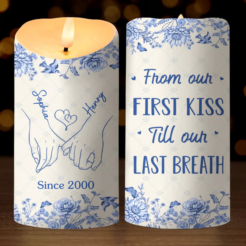 Custom LED Candle - Personalized Anniversary Christmas Wedding Gifts For Husband And Wife, Him And Her - A Symbol Of Forever In Every Glow