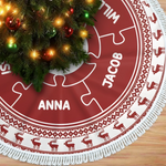 Custom Name Christmas Family Tree Decor - Personalized Tree Skirt