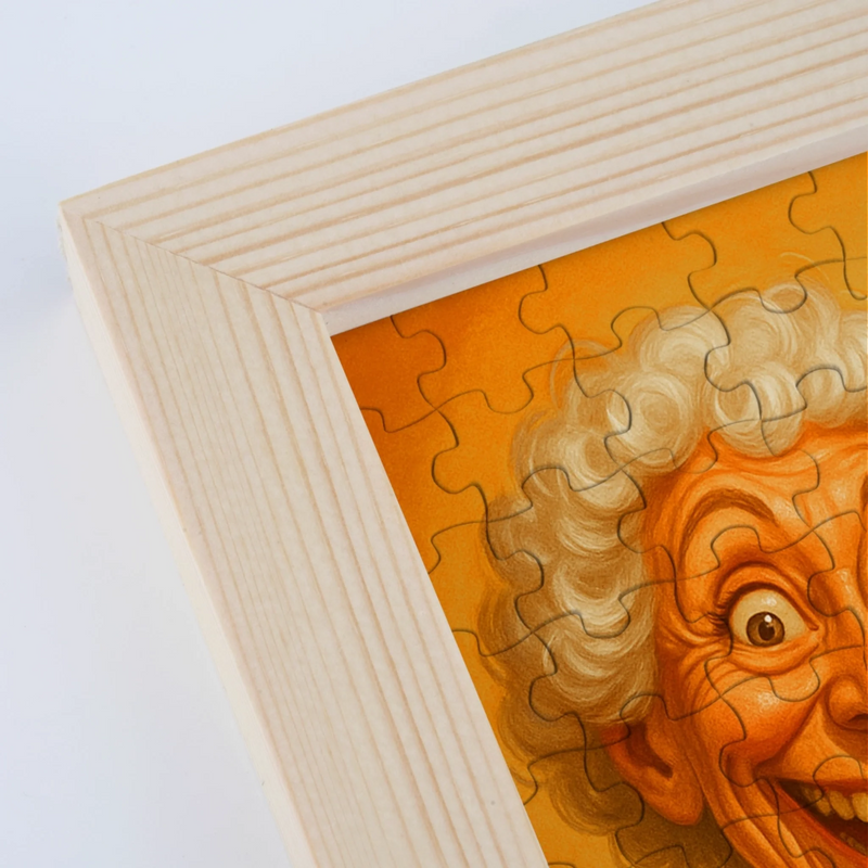 Custom Photo Funny Caricature Puzzle With Wooden Frame - Personalized Anniversary Wedding Gifts For Husband And Wife, Him And Her - Stuck With Me, Lucky You