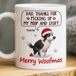 Custom Name Funny Dog Dad Christmas Gifts - Personalized Mugs