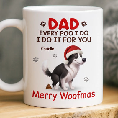 Custom Mug - Personalized Christmas Birthday Gifts For Dog Lovers, Dog Dad And Mom - Official Poop Manager Of The Year
