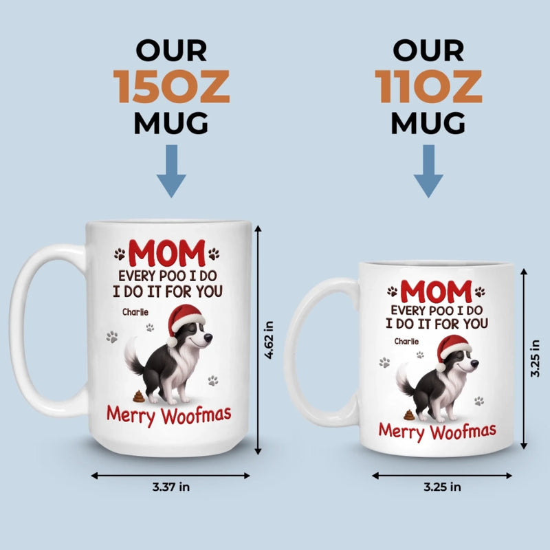 Custom Mug - Personalized Christmas Birthday Gifts For Dog Lovers, Dog Dad And Mom - Official Poop Manager Of The Year