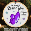 Custom Cardinal Embroidered Ornament - Personalized Christmas Memorial Sympathy Gifts For Loss Of Mom, Dad - Forever In The Warmth Of Love