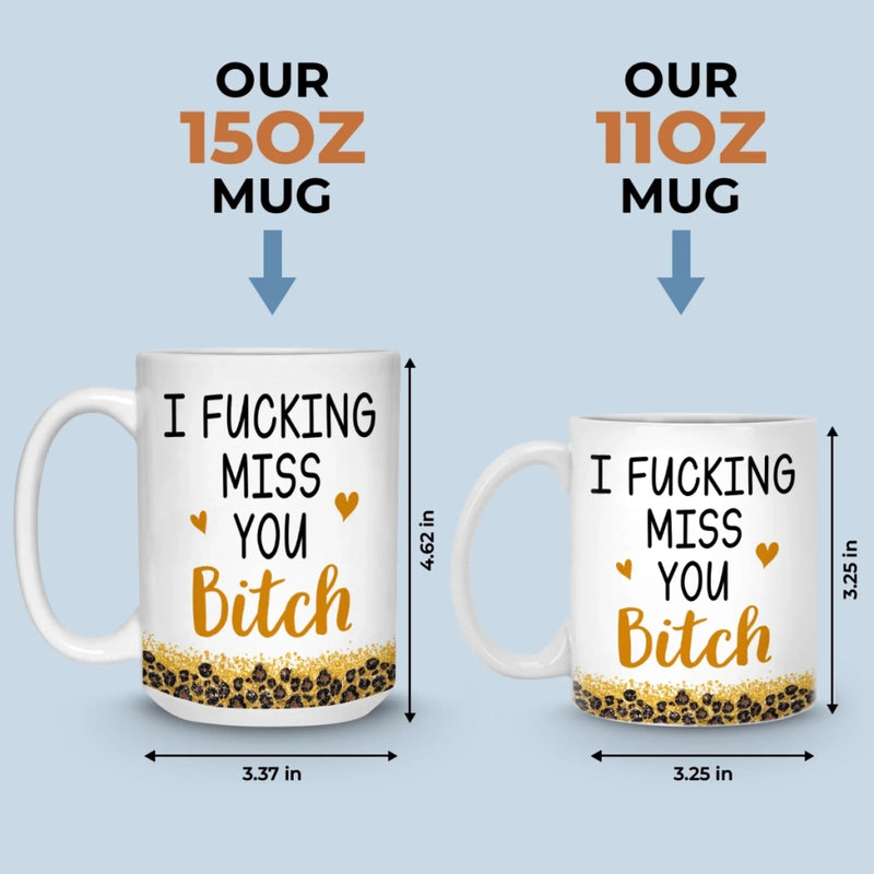 Custom Long Distance Mug - Personalized Best Friend Birthday Gifts For Women, Besties, Sisters, BFF - Close Where It Counts