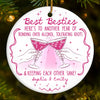 Custom Ceramic Ornament - Personalized Best Friend Christmas Birthday Gifts For Women, Besties, Sisters, BFF - Together We Spark Every Day