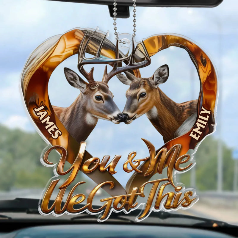 Custom Acrylic Car Ornament - Personalized - Anniversary Christmas Wedding Gifts For Husband And Wife, Him And Her - Together, We’re Unstoppable