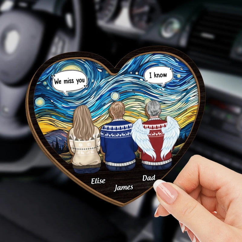 Custom Car Visor Clip - Personalized Memorial Sympathy Gifts For Loss Of Mom, Dad - Always Loved Never Forgotten
