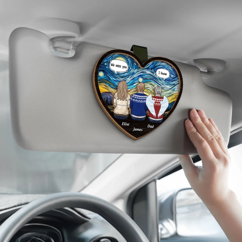 Custom Car Visor Clip - Personalized Memorial Sympathy Gifts For Loss Of Mom, Dad - Always Loved Never Forgotten