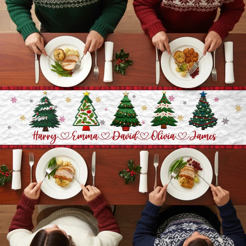 Custom Table Runner - Personalized Christmas Birthday Gifts For Mom, Dad, Brother, Sister, Kids - Love Shines In Every Home