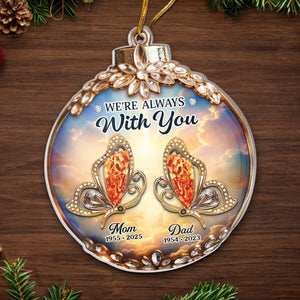 Custom Cardinal Acrylic Ornament - Personalized Christmas Memorial Sympathy Gifts For Loss Of Mom, Dad - Your Love Echoes Through Time