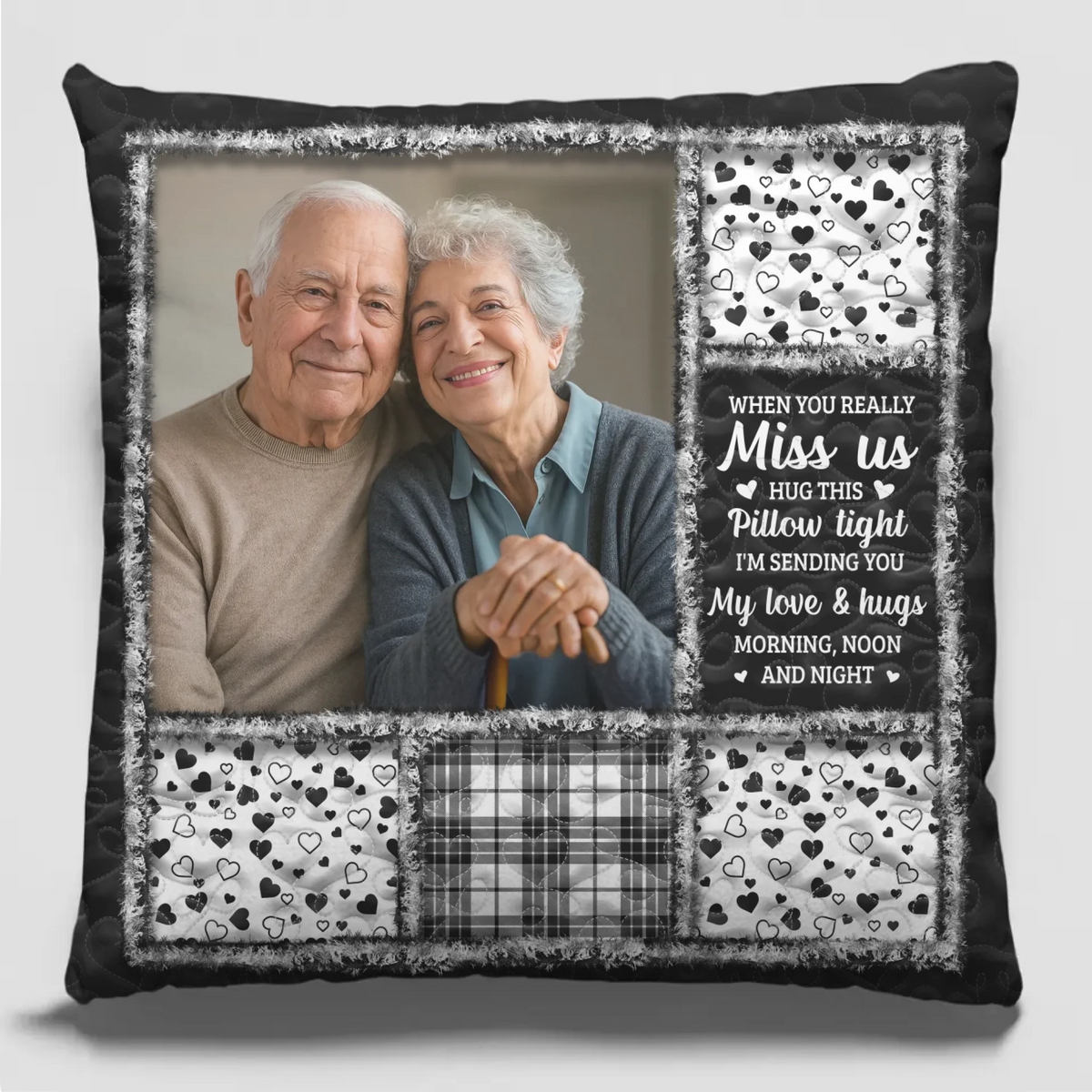 Custom Photo Pillow - Personalized Memorial Sympathy Gifts For Loss Of Mom, Dad - Heaven Says Hello