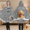 Custom Photo Poncho Wearable Blanket - Personalized Christmas Birthday Gifts For Dog Cat Lovers, Dog Dad And Mom, Cat Owners - Warmth By My Pet