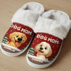 Custom Fluffy Slippers With Fur Lining - Personalized Christmas Birthday Gifts For Dog Cat Lovers, Dog Dad And Mom, Cat Owners - Best Dog Mom Ever