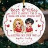 Custom Ceramic Ornament - Personalized Best Friend Christmas Birthday Gifts For Women, Besties, Sisters, BFF - Together Always Better
