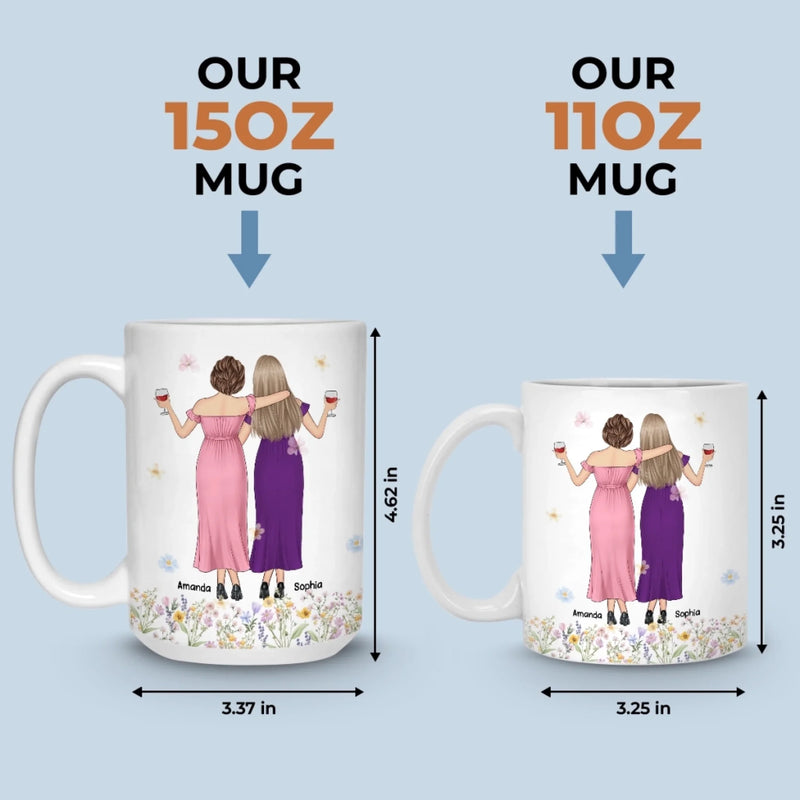 Custom Mug - Personalized Best Friend Birthday Gifts For Women, Besties, Sisters, BFF - Made Of Golden Moments