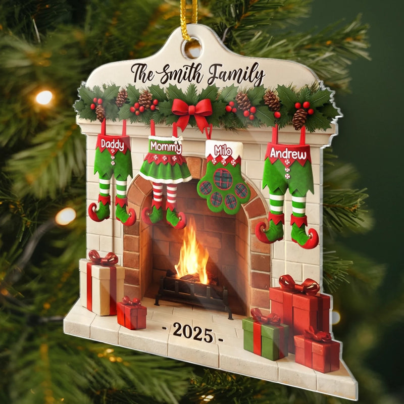 Custom Acrylic Ornament - Personalized Christmas Birthday Gifts For Mom, Dad, Brother, Sister, Kids - Where Love Feels Like Home