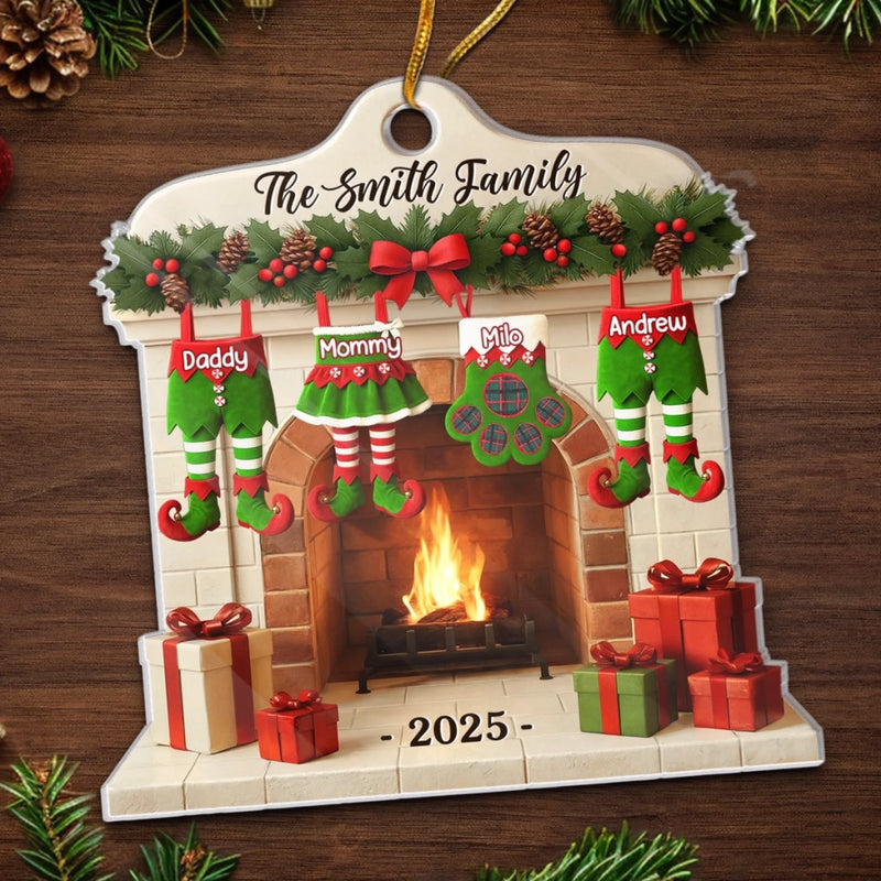 Custom Acrylic Ornament - Personalized Christmas Birthday Gifts For Mom, Dad, Brother, Sister, Kids - Where Love Feels Like Home