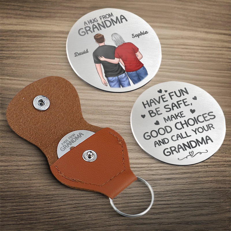 Custom Pocket Hug - Personalized Birthday Gifts For Mom, Grandma, Son, Daughter - Carry My Hug Anywhere