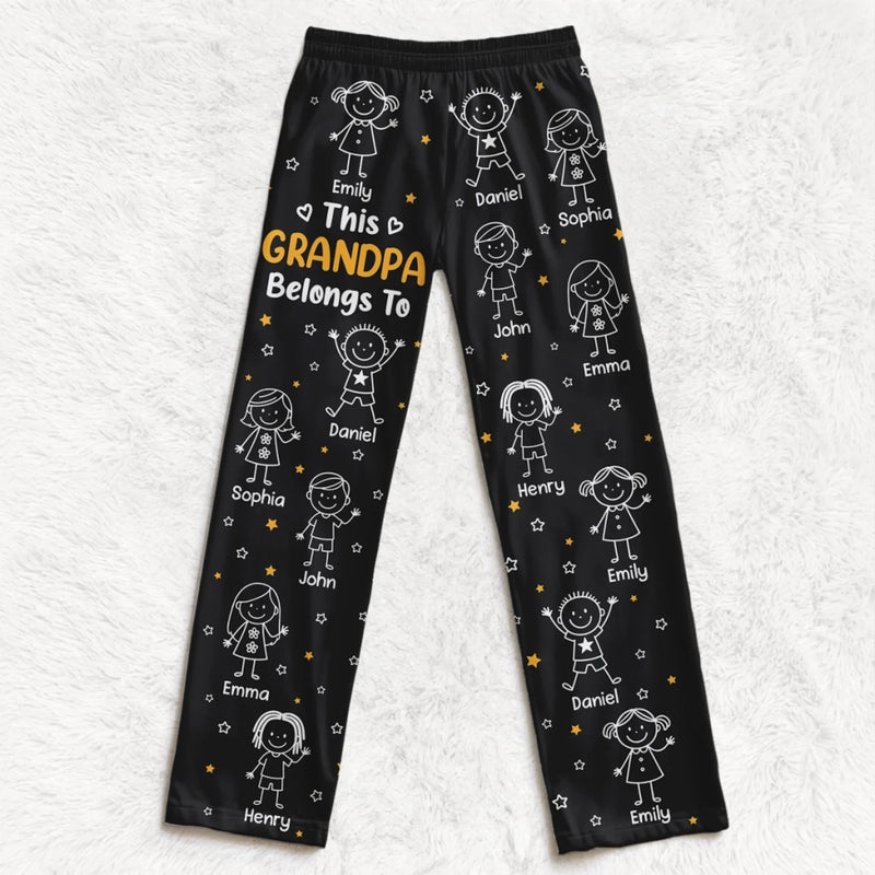 Custom Pajama Pants - Personalized Christmas Birthday Gifts For Grandma, Grandpa, Dog Cat Lovers - Made With Love And Grandkid Chaos