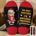Custom Name Christmas Movie Lover Gifts - Personalized Middle Tube Socks
