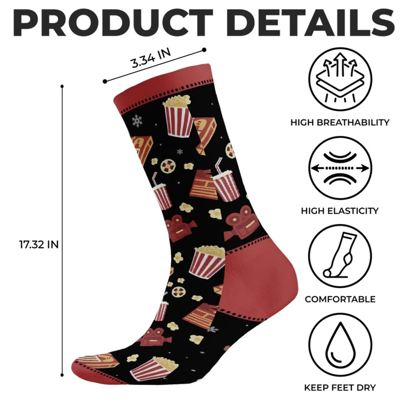 Custom Crew Socks - Personalized Christmas Birthday Gifts For Women, Men - Busy Falling In Love In A Hallmark Plot