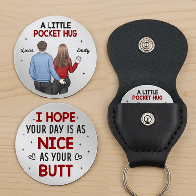 Custom Pocket Hug - Personalized Anniversary Christmas Wedding Gifts For Husband And Wife, Him And Her - A Daily Dose Of Love