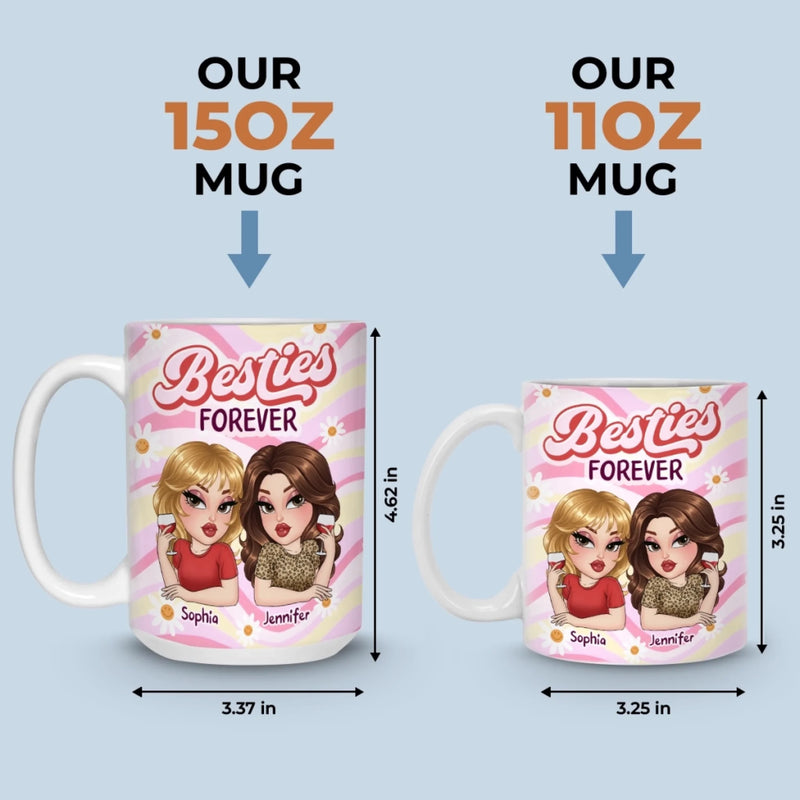 Custom Mug - Personalized Best Friend Birthday Gifts For Women, Besties, Sisters, BFF - Trust In Every Laugh