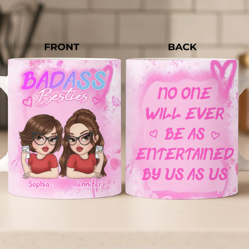 Custom Mug - Personalized Best Friend Birthday Gifts For Women, Besties, Sisters, BFF - Heart Talks Only
