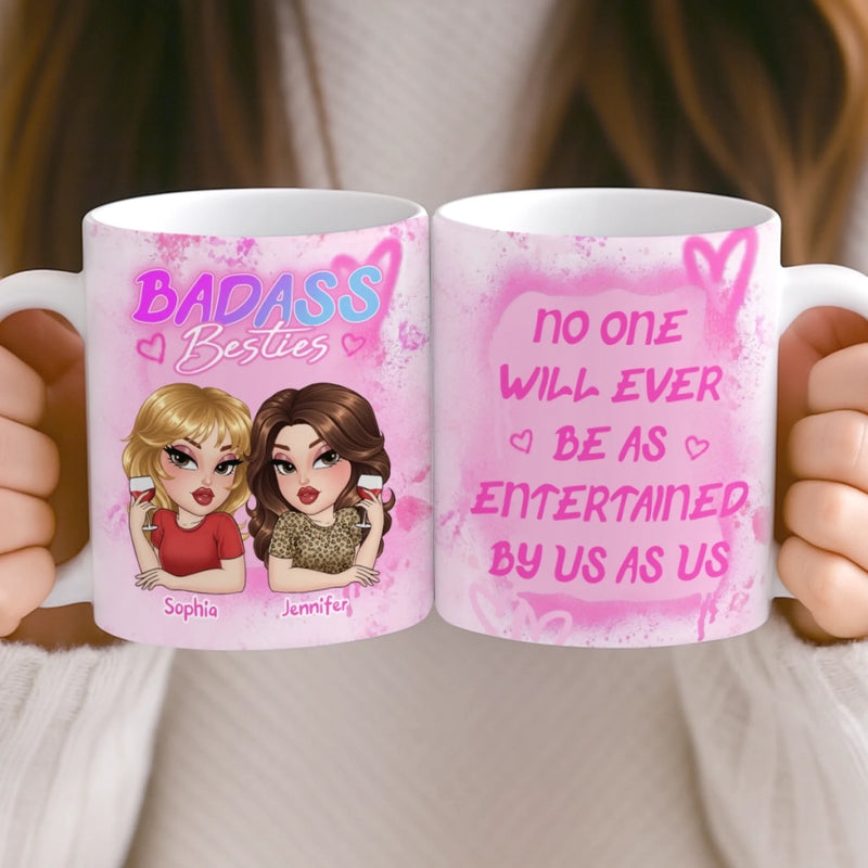 Custom Mug - Personalized Best Friend Birthday Gifts For Women, Besties, Sisters, BFF - Heart Talks Only
