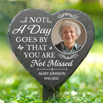 Custom Photo Memorial Garden Decor - Personalized Slate Garden Stake