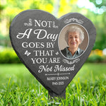 Custom Photo Memorial Garden Decor - Personalized Slate Garden Stake