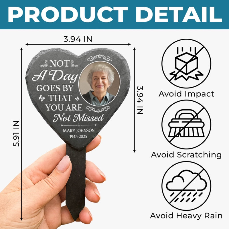 Custom Photo Garden Stone Stake - Personalized Memorial Sympathy Gifts For Loss Of Mom, Dad - Your Love Still Surrounds Me